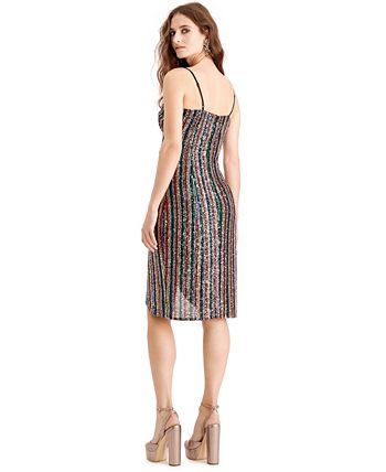 Betsey Johnson | Dresses | Betsey Johnson Sequin Pink Bow In Back Dress