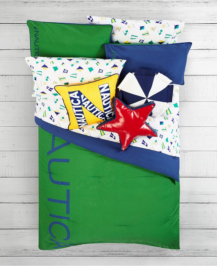 Nautica Kids Colorblock 3 Piece Full Comforter Set Macy s