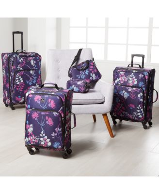 purple luggage set