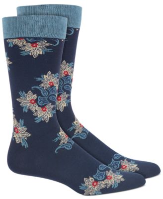 Bar III - Men's Paisley Floral Socks