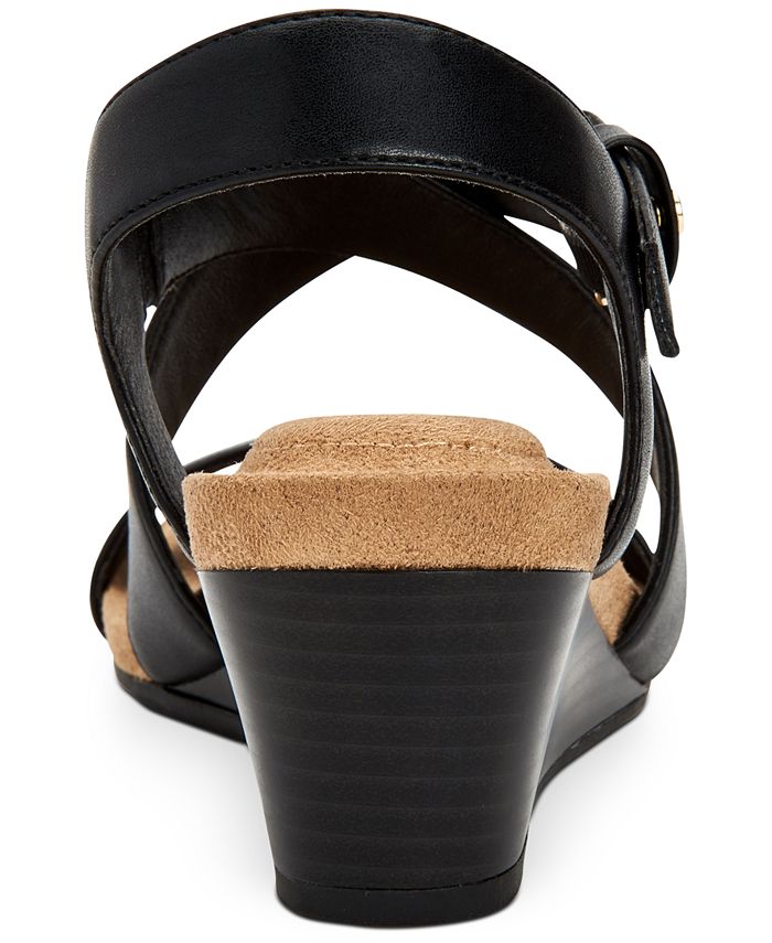 Giani Bernini Blythee Memory-Foam Wedge Sandals, Created for Macy's ...