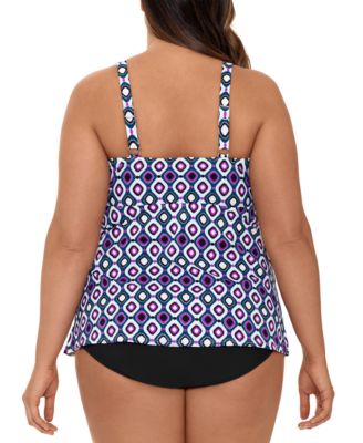 macys plus size swim suits