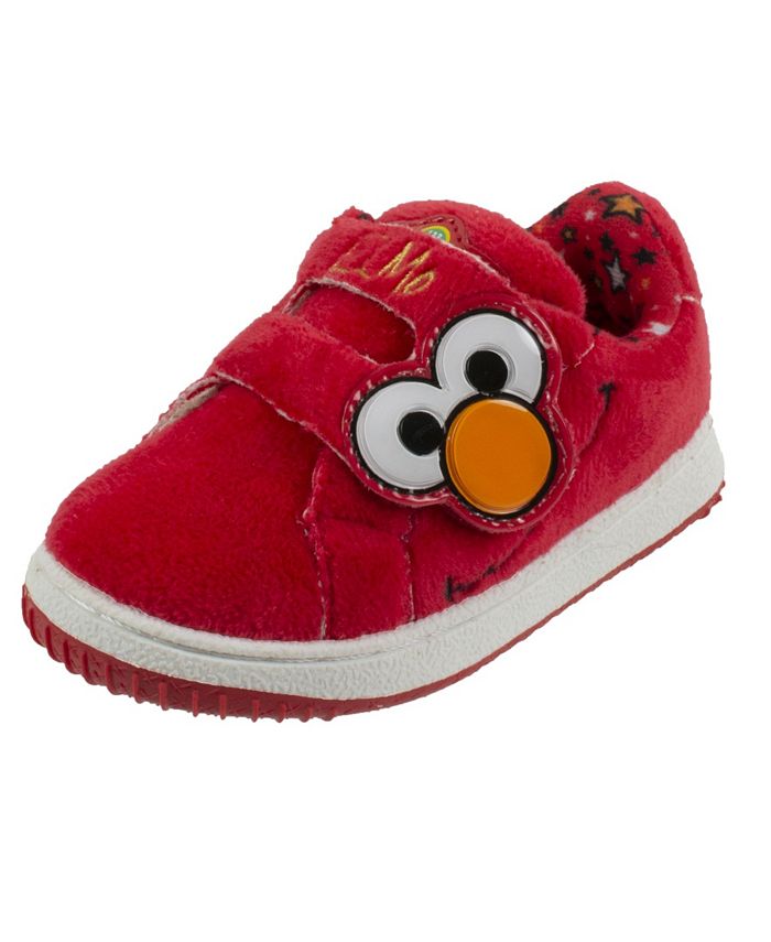 Sesame Street Boys Denim Sneaker Elmo Casual with Elastic Laces and Adjustable Strap 