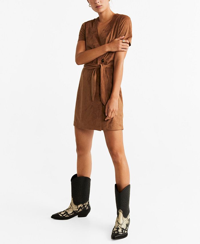 Mango suede dress hotsell