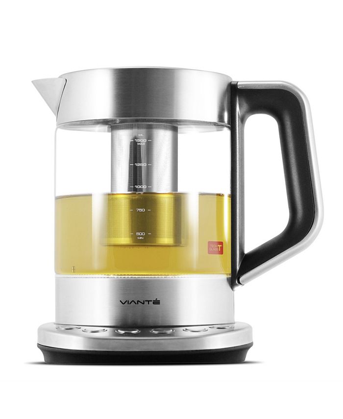 Vianté Hot Tea Maker Electric Glass Kettle with tea infuser and temperature  control. Automatic Shut off. Brewing Programs for your favorite teas and  Coffee. 1.5 Liters capacity. - Yahoo Shopping