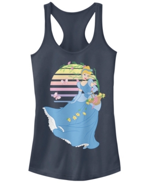 Disney Juniors' Princesses Cinderella Floral Ideal Racerback Tank Top