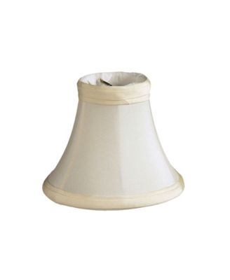 Macy's Cloth Wire Slant Pure Silk Shantung Chandelier Lampshade With Flame Clip Collection In Beige