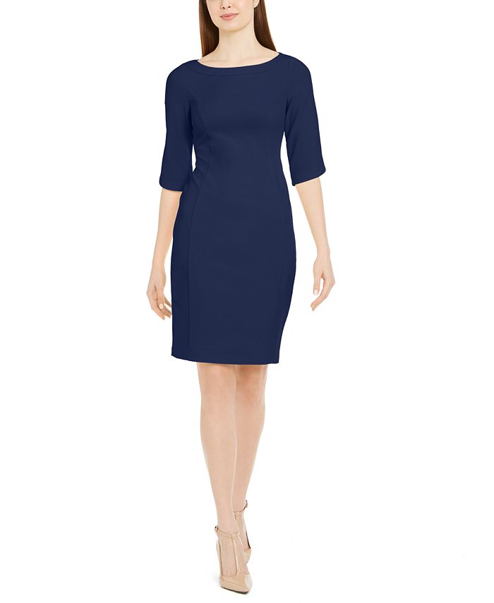 Calvin Klein Bateau-Neck Dress & Reviews - Dresses - Women - Macy's