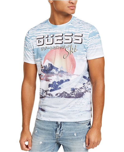 Guess Men S Ski Logo Graphic T Shirt Reviews Men Macy S
