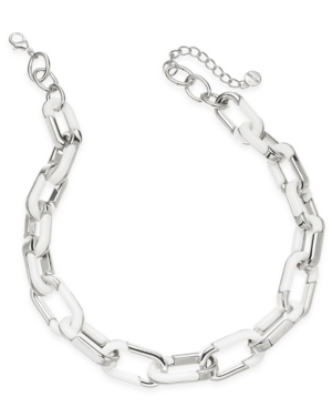 image of Alfani Acrylic Large Link Necklace, 20