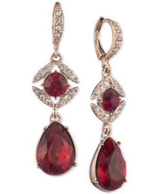 Givenchy - av&eacute; & Stone Double Drop Earrings