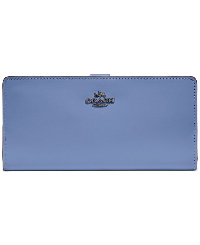 Coach stone blue wallet on sale