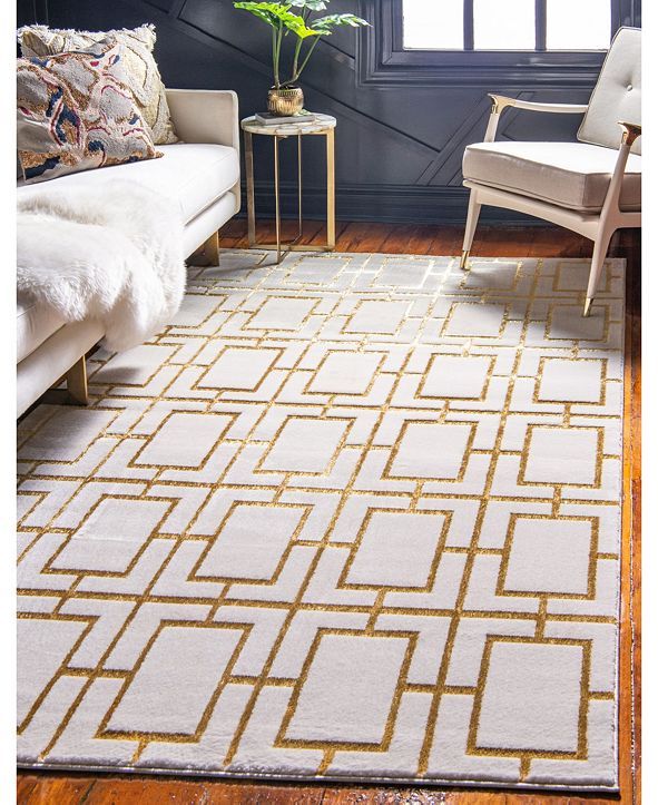 Marilyn Monroe Glam Mmg002 White/Gold 8' x 10' Area Rug ...