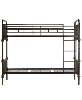 Calvados Antique Metal Bunk Bed, Twin