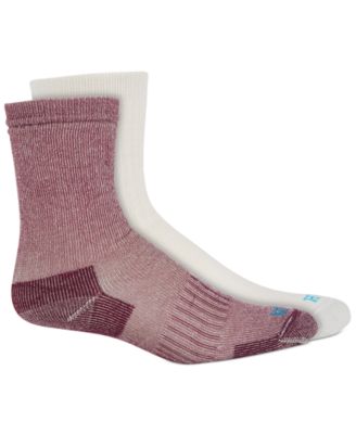Hue - Women's Wool Striped Welt Quarter-Top Socks