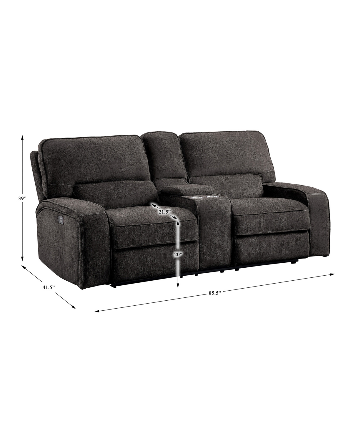 Elevated Power Recliner Loveseat