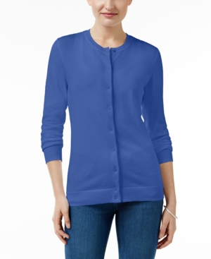 Karen Scott Crew-Neck Cardigan Created for Macy's