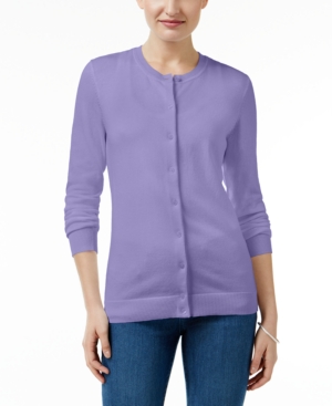 Karen Scott Crew-Neck Cardigan Created for Macy's