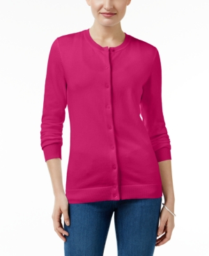 Karen Scott Crew-Neck Cardigan Created for Macy's