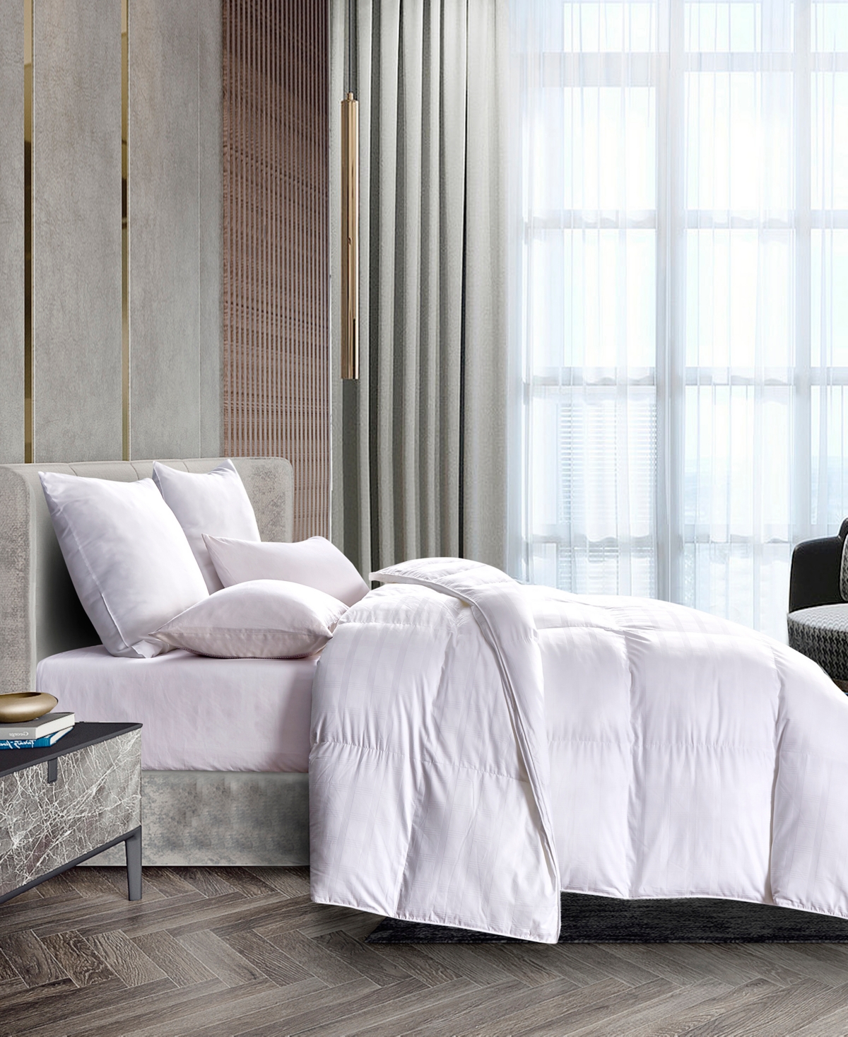 Blue Ridge Duraloft Down Alternative 500 Thread Count Windowpane Comforter