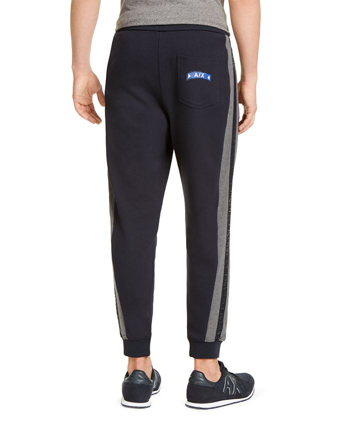 AX Armani Exchange Men's AthleticFit Logo Tape Knit Joggers Macy's