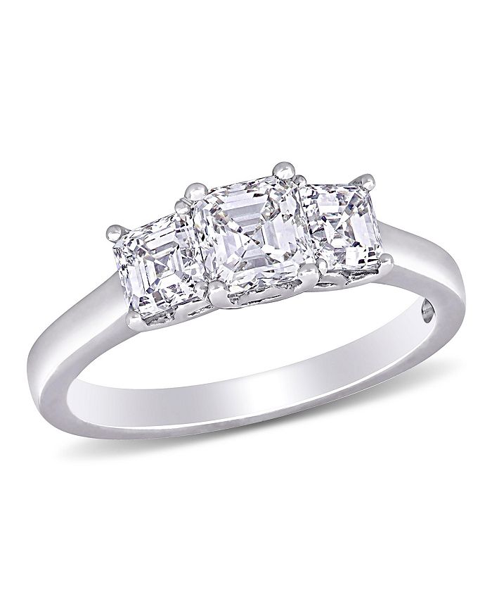 Macy s Asscher Cut Certified Diamond 1 1 2 ct. t.w. 3 Stone