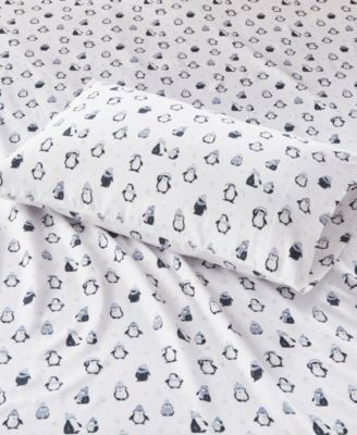 Novelty Printed Flannel 3-Pc. Sheet Set, Twin