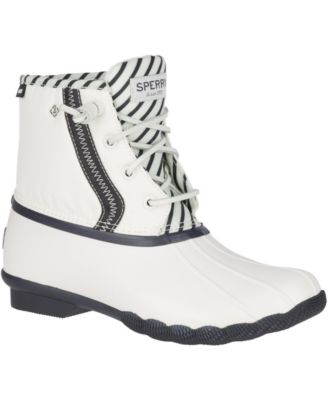 white sperry duck boots