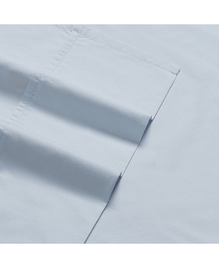 Charisma Classic Solid 400 Thread Count Cotton Percale 4-Pc. Sheet Set ...