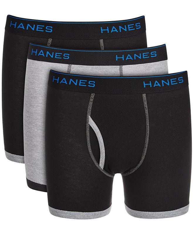 Hanes Big Boys 3-Pack Boxer Briefs & Reviews - Underwear & Socks - Kids ...