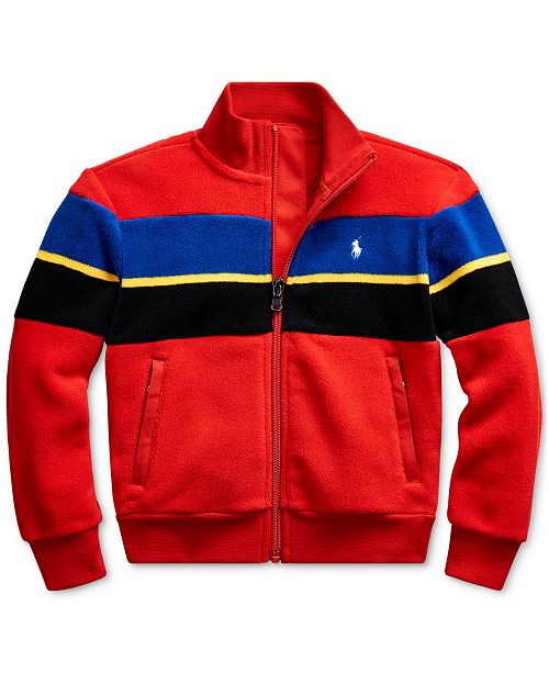 Polo Ralph Lauren Little Boys Striped Fleece Jacket Created For