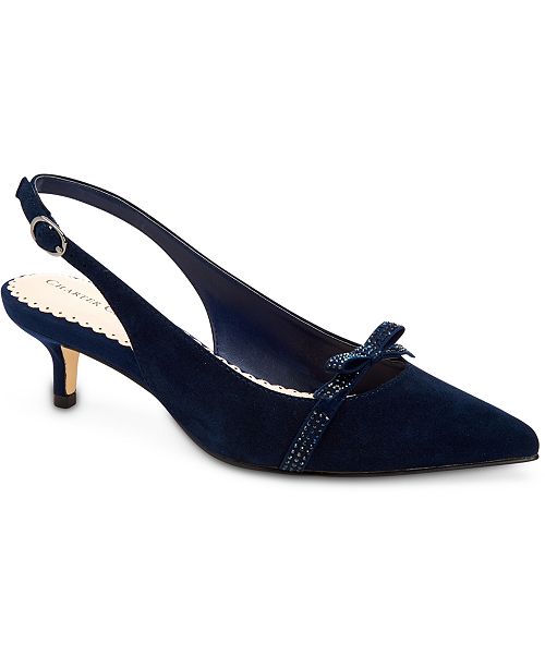 Charter Club Women�s Gilaa Bling Bow Slingback Pumps