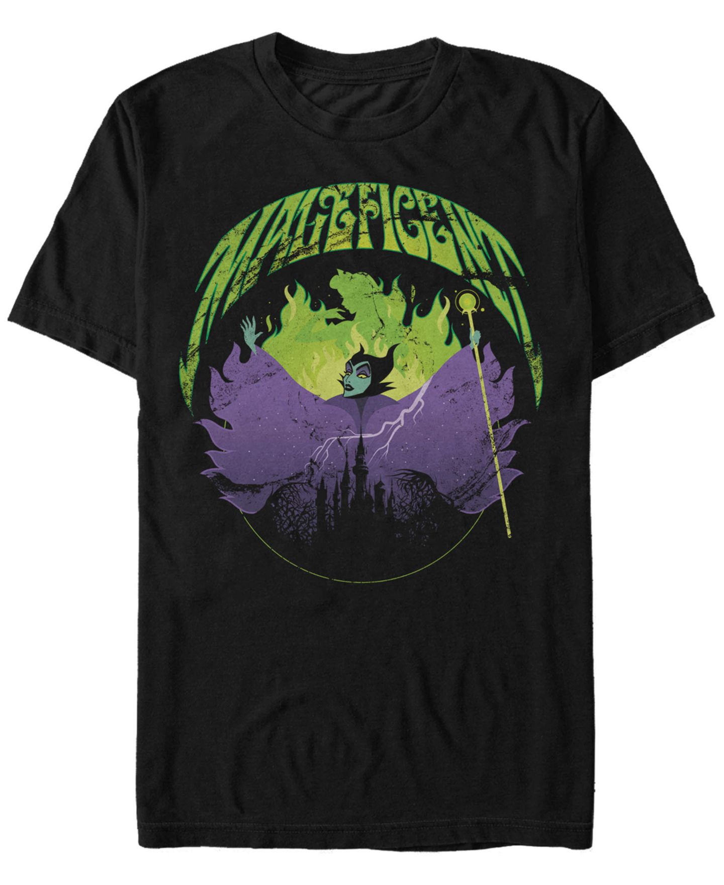 Мужская футболка Fifth Sun Disney Sleeping Beauty Maleficent Flames, Short Sleeve, цвет: Чёрный — фото 1