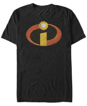 Disney Pixar Men's Incredibles Distressed Emblem Short Sleeve T-Shirt