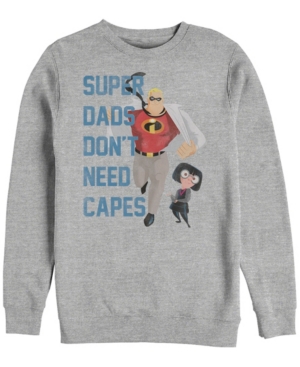 Disney Pixar Men's Incredibles Super Dads No Capes Crewneck Fleece