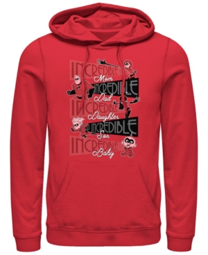 Disney Pixar Men's Incredibles Super Family Pullover Hoodie