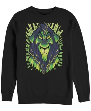 Disney Men's Lion King Scar Evil Geometric Crewneck Fleece