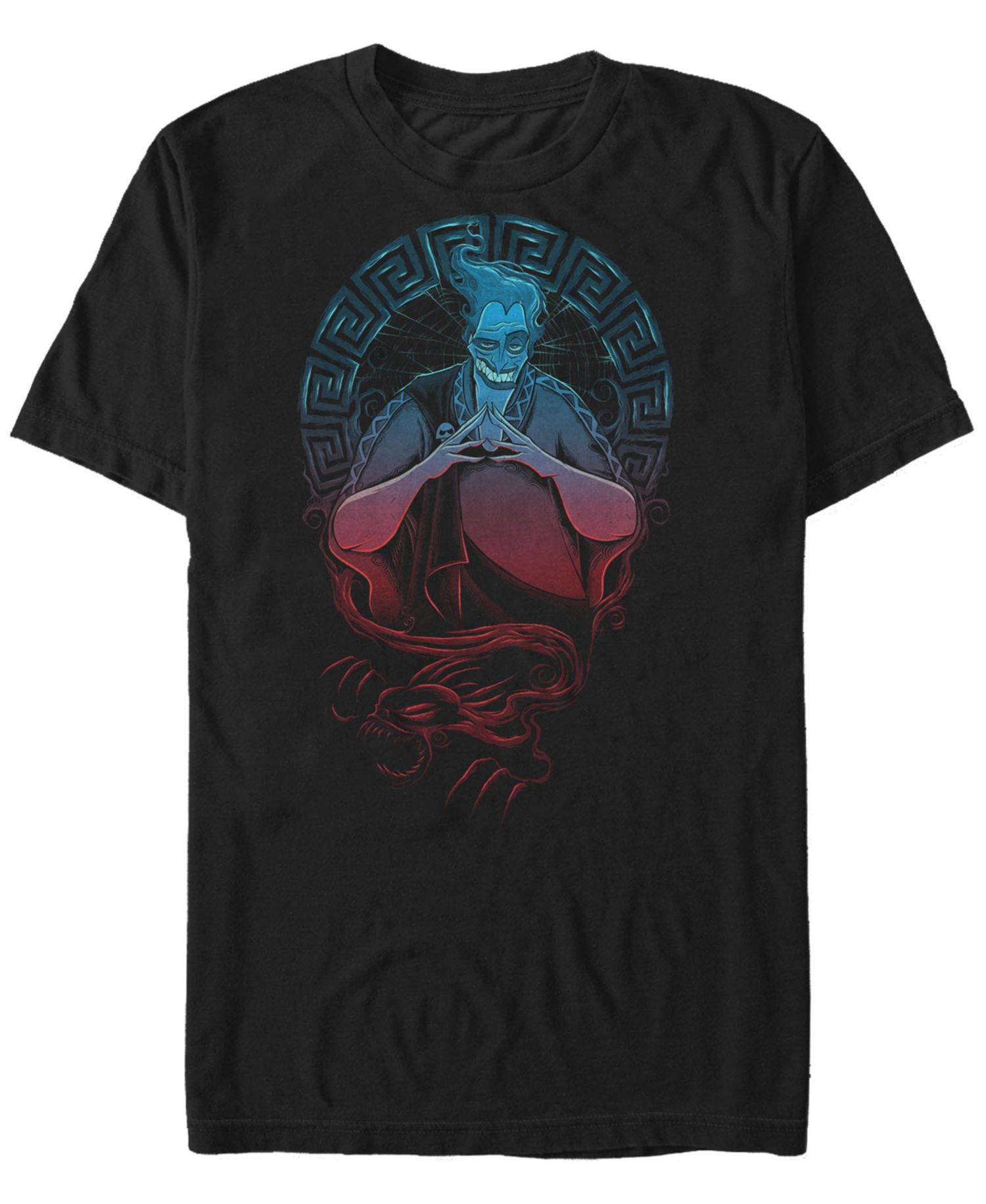 Disney Men's Hercules Gradient Hades Portrait, Short Sleeve T-Shirt