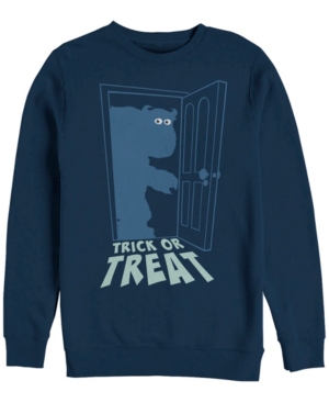Disney Pixar Men's Monsters Inc Sulley Trick or Treat Crewneck Fleece