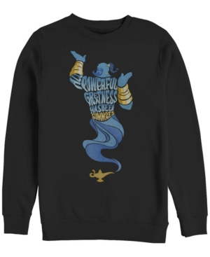 Disney Men's Aladdin all Powerful Genie Crewneck Fleece
