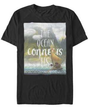 Disney Men's Moana the Ocean Connects Us Short Sleeve T-Shirt