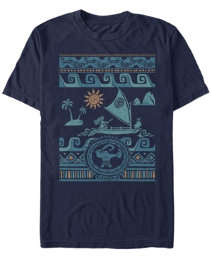 Disney Men's Moana Ocean Sweater Collage Short Sleeve T-Shirt