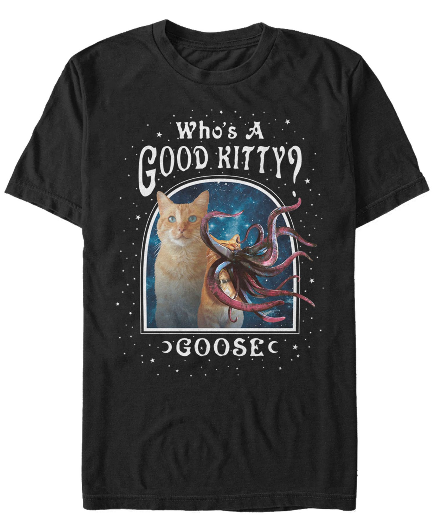 Marvel Men's Captain Marvel Goose the Good Kitty, Short Sleeve T-shirt