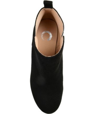 Journee Womens Mylee Medium and Wide Width Pull On Wedge Booties