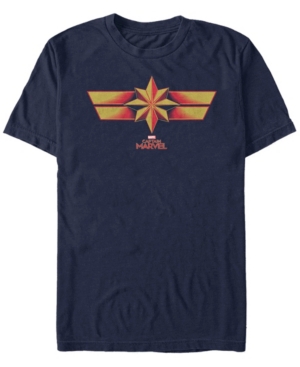 Marvel Men's Captain Marvel Retro Costume Chest Logo Short Sleeve T-shirt