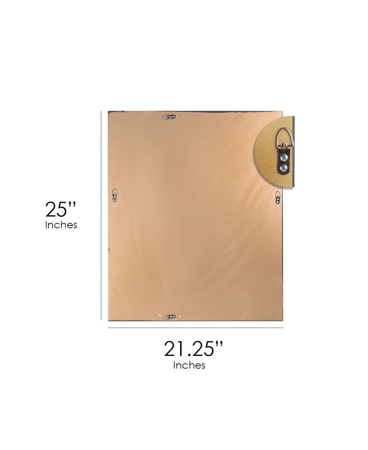 American Art Decor Clarence Silver Wall Vanity Mirror - Silver-Tone