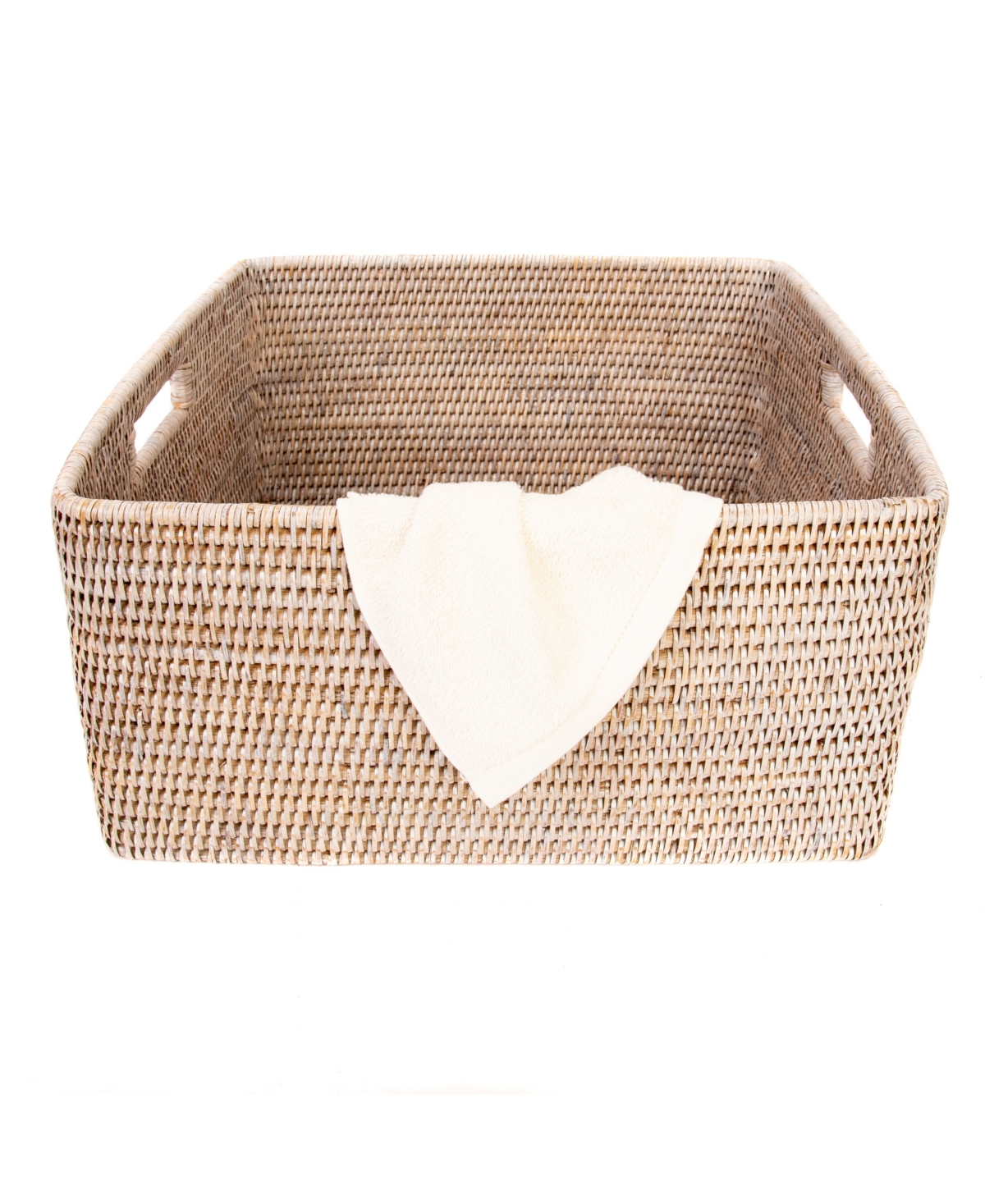 Shop Artifacts Trading Company Artifacts Rattan Square Storage Basket In Off-white