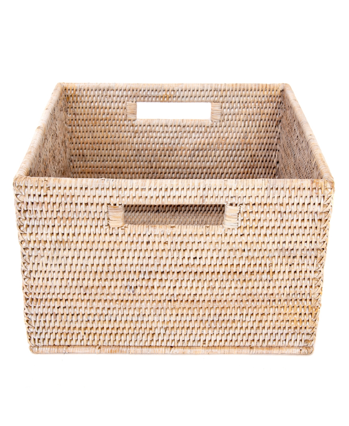 Artifacts Trading Company Artifacts Rattan Square Storage Basket In Off-white