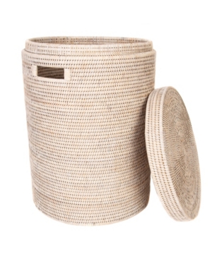 Artifacts Rattan Round Hamper with Lid and Cloth Liner