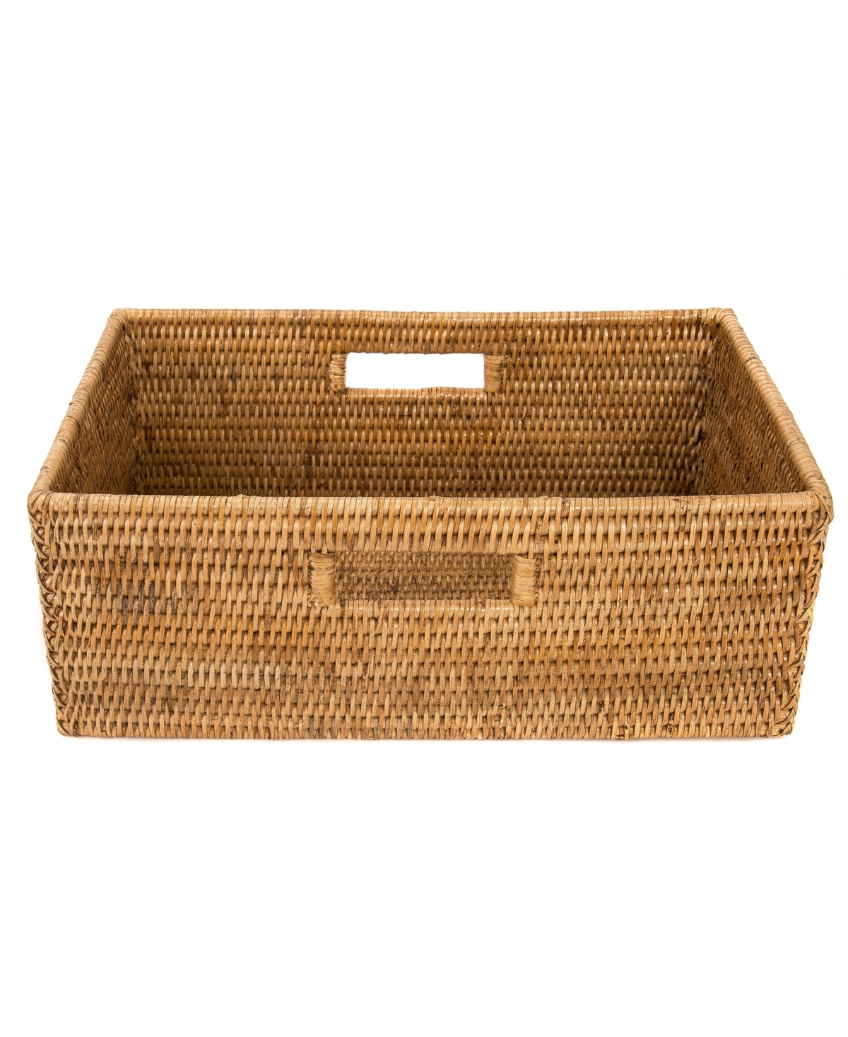 Artifacts Trading Company Artifacts Rattan Rectangular Shelf Basket In Honey Brown